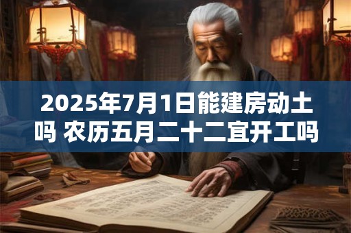 2026年7月1日能建房动土吗 农历五月二十二宜开工吗 2026年7月1日能建房动土吗 农历五月二十二宜开工吗