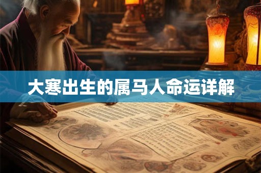 大寒出生的属马人命运详解