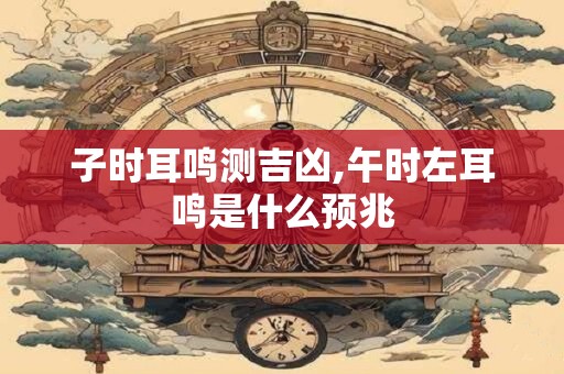 子时耳鸣测吉凶,午时左耳鸣是什么预兆