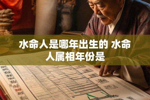 水命人是哪年出生的 水命人属相年份是