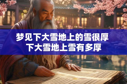 梦见下大雪地上的雪很厚 下大雪地上雪有多厚