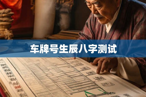 车牌号生辰八字测试