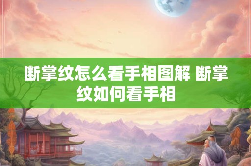 断掌纹怎么看手相图解 断掌纹如何看手相