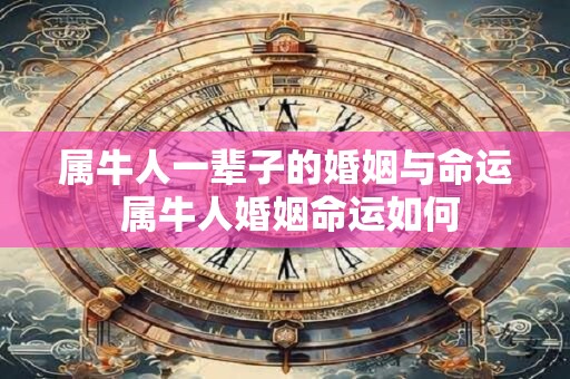 属牛人一辈子的婚姻与命运 属牛人婚姻命运如何
