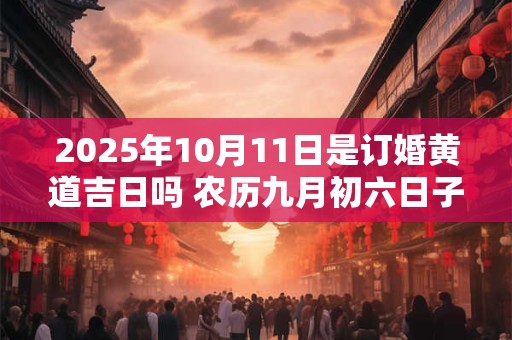 2025年10月11日是订婚黄道吉日吗 农历九月初六日子好吗 2025年10月11日是订婚黄道吉日吗 农历九月初六日子好吗