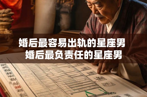 婚后最容易出轨的星座男 婚后最负责任的星座男