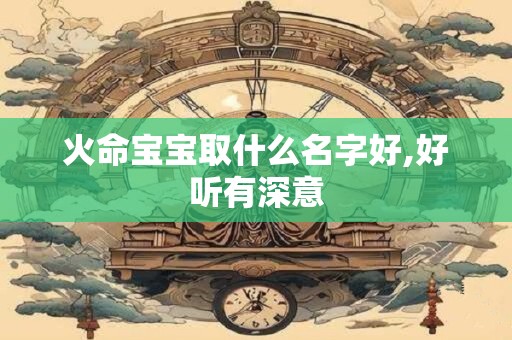 火命宝宝取什么名字好,好听有深意