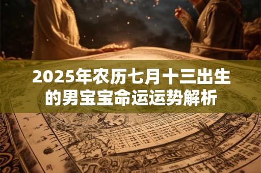2025年农历七月十三出生的男宝宝命运运势解析