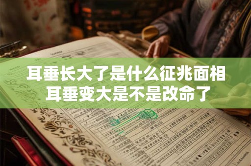耳垂长大了是什么征兆面相 耳垂变大是不是改命了