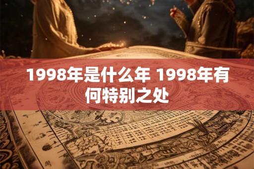 1998年是什么年 1998年有何特别之处