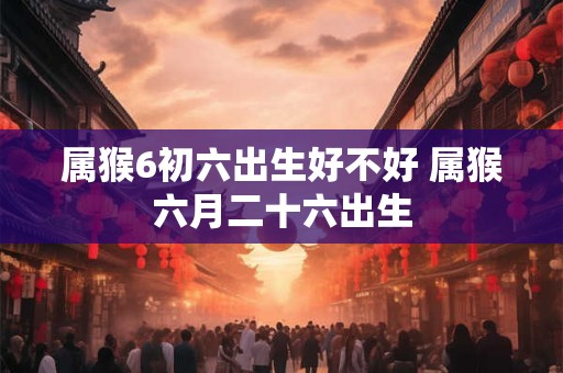 属猴6初六出生好不好 属猴六月二十六出生