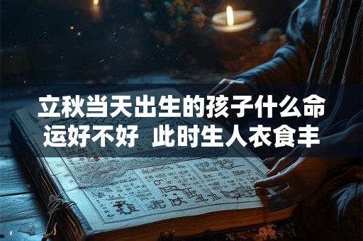 立秋当天出生的孩子什么命运好不好  此时生人衣食丰富