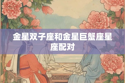 金星双子座和金星巨蟹座星座配对