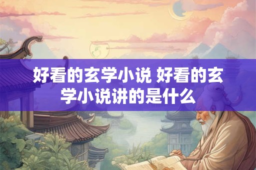 好看的玄学小说 好看的玄学小说讲的是什么