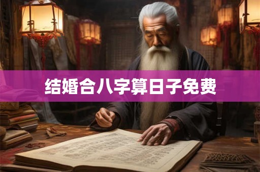 结婚合八字算日子免费 结婚合八字算日子免费