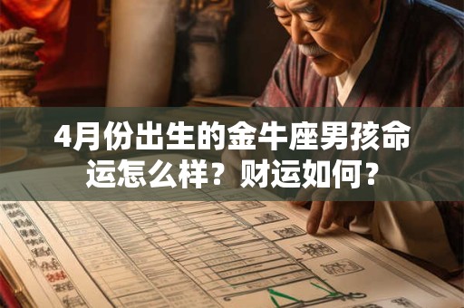 4月份出生的金牛座男孩命运怎么样?财运如何? 4月份出生的金牛座男孩命运怎么样?财运如何?