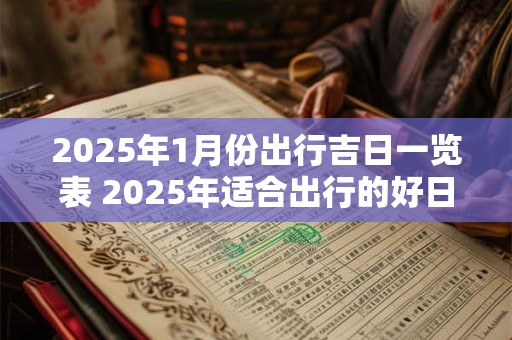 2025年1月份出行吉日一览表 2025年适合出行的好日子