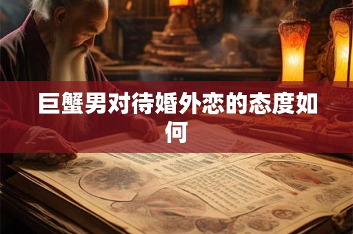 巨蟹男对待婚外恋的态度如何
