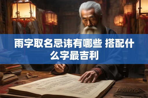 雨字取名忌讳有哪些 搭配什么字最吉利