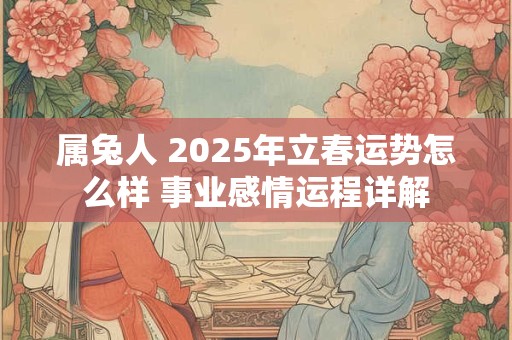 属兔人 2025年立春运势怎么样 事业感情运程详解