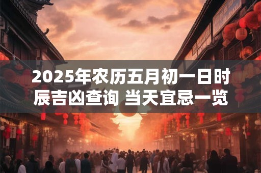 2025年农历五月初一日时辰吉凶查询 当天宜忌一览表