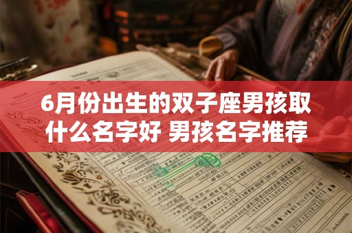 6月份出生的双子座男孩取什么名字好 男孩名字推荐