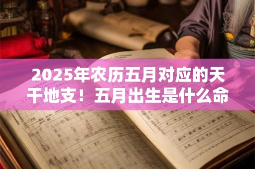 2025年农历五月对应的天干地支！五月出生是什么命格