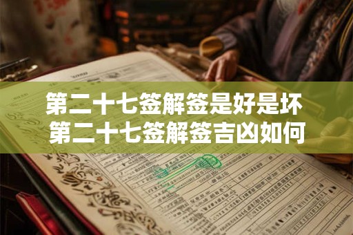 第二十七签解签是好是坏 第二十七签解签吉凶如何