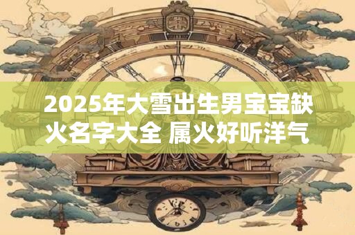 2025年大雪出生男宝宝缺火名字大全 属火好听洋气的男孩名字
