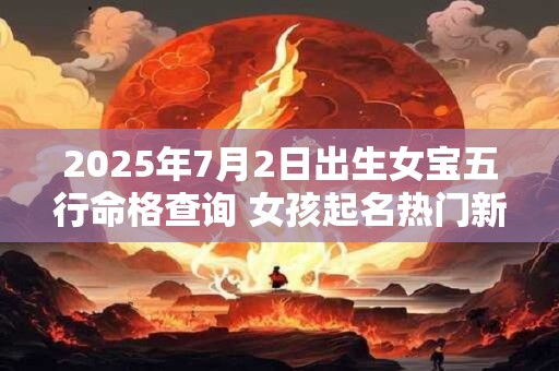 2025年7月2日出生女宝五行命格查询 女孩起名热门新款