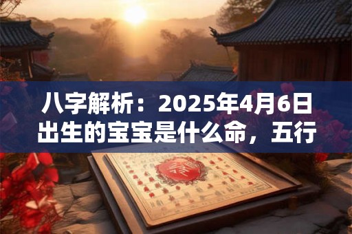 八字解析：2025年4月6日出生的宝宝是什么命，五行缺什么