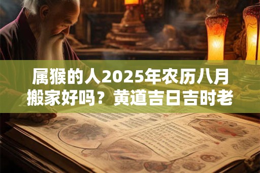 属猴的人2025年农历八月搬家好吗？黄道吉日吉时老黄历查询
