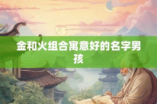 金和火组合寓意好的名字男孩