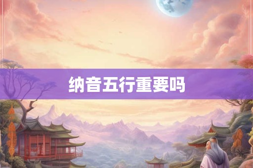 纳音五行重要吗