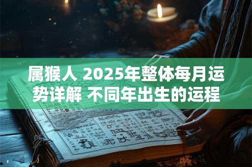 属猴人 2025年整体每月运势详解 不同年出生的运程解析