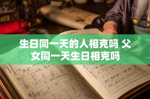 生日同一天的人相克吗 父女同一天生日相克吗