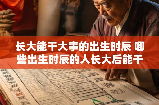 长大能干大事的出生时辰 哪些出生时辰的人长大后能干出大事业