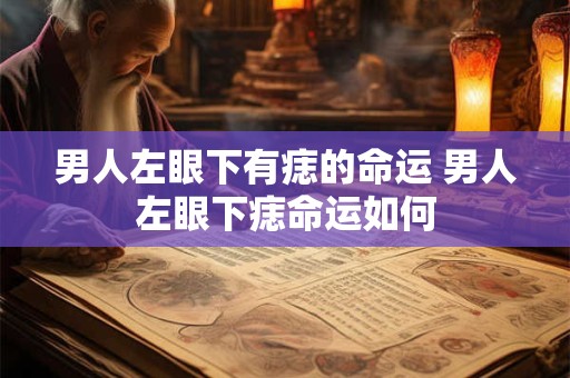 男人左眼下有痣的命运 男人左眼下痣命运如何