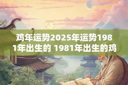 鸡年运势2025年运势1981年出生的 1981年出生的鸡年人2025年运势如何