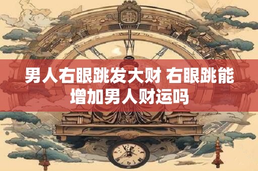 男人右眼跳发大财 右眼跳能增加男人财运吗