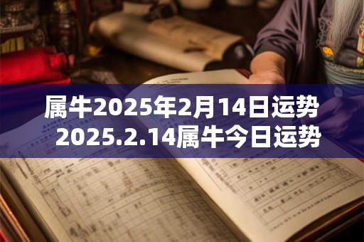 属牛2025年2月14日运势  2025.2.14属牛今日运势