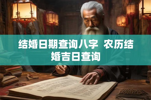结婚日期查询八字  农历结婚吉日查询