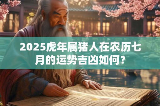 2025虎年属猪人在农历七月的运势吉凶如何？