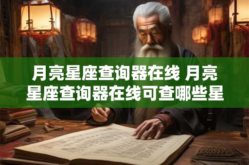 月亮星座查询器在线 月亮星座查询器在线可查哪些星座
