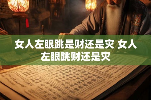 女人左眼跳是财还是灾 女人左眼跳财还是灾