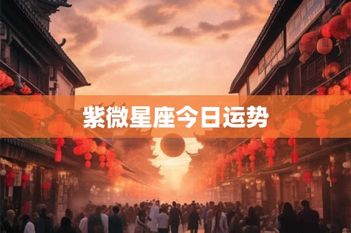 紫微星座今日运势