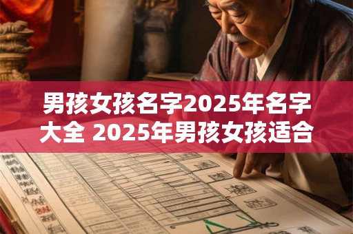 男孩女孩名字2025年名字大全 2025年男孩女孩适合取的名字有哪些