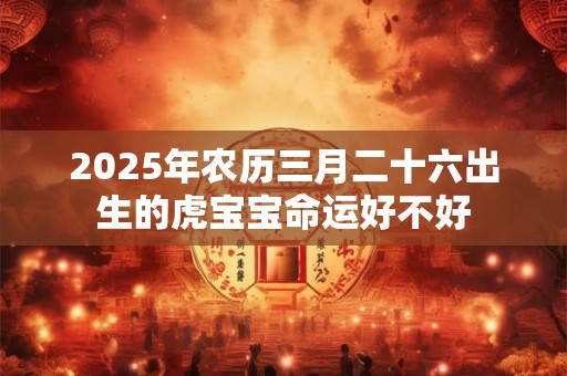 2026年农历三月二十六出生的虎宝宝命运好不好