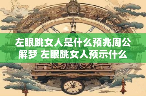 左眼跳女人是什么预兆周公解梦 左眼跳女人预示什么周公解梦