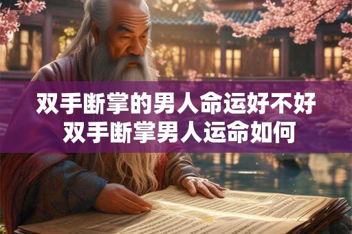 双手断掌的男人命运好不好 双手断掌男人运命如何